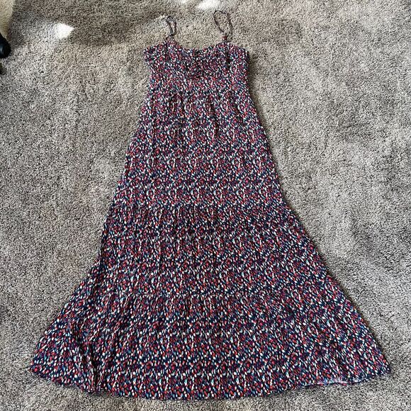 Fossil Women’s Printed Maxi Dress Size S Spaghetti‎ Strap Boho Festival Sundress - Picture 1 of 15